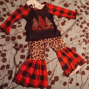 Little baby girls christmas outfit